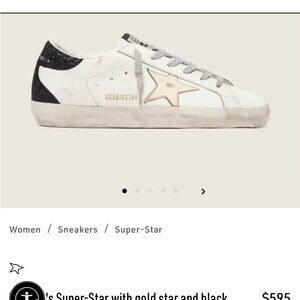 Golden Goose Women's Super-Star Sneakers - White, Black, and Gold